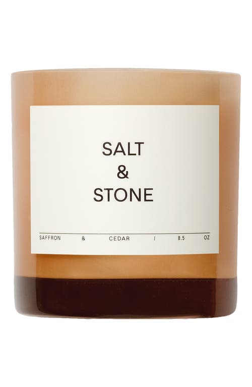 SALT & STONE Saffron & Cedar Scented Candle 