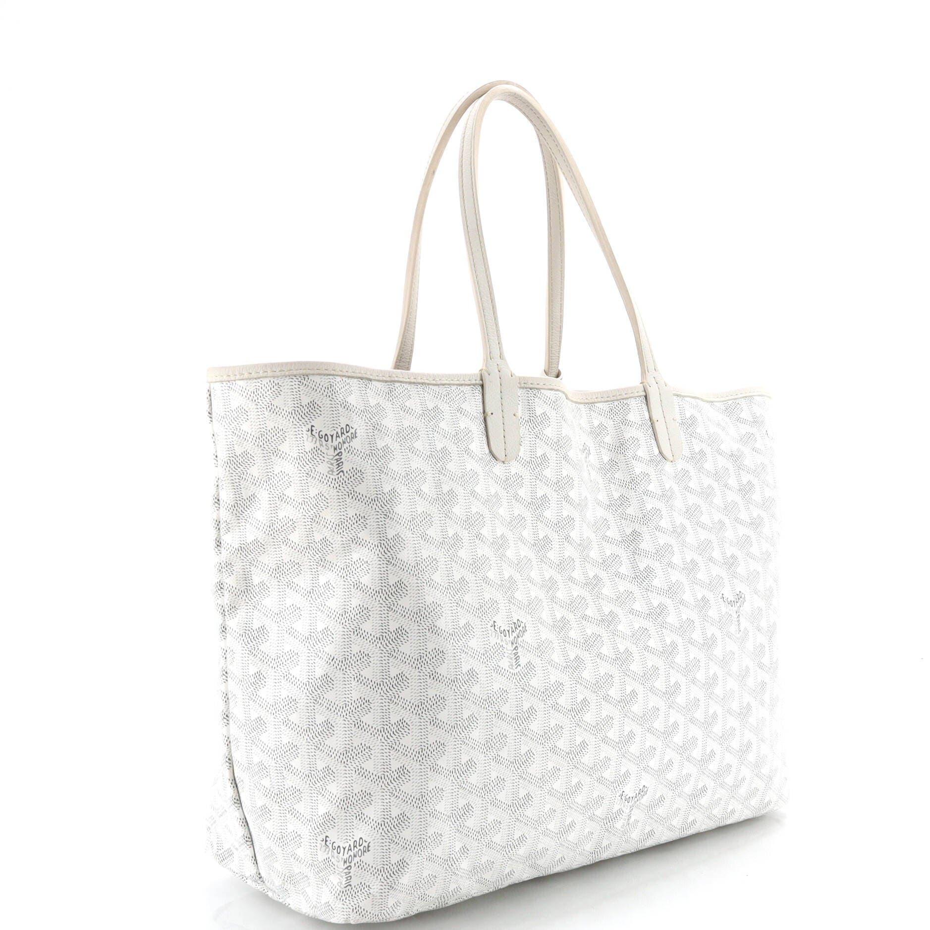 Pre-Owned Goyard Saint Louis Tote Coated Canvas PM, Alternate, color, White
