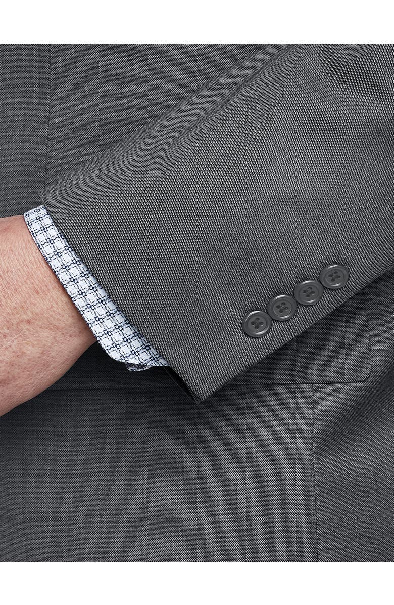 Oak Hill Premium by DXL Jacket-Relaxer Sharkskin Suit Jacket, Alternate, color, Grey