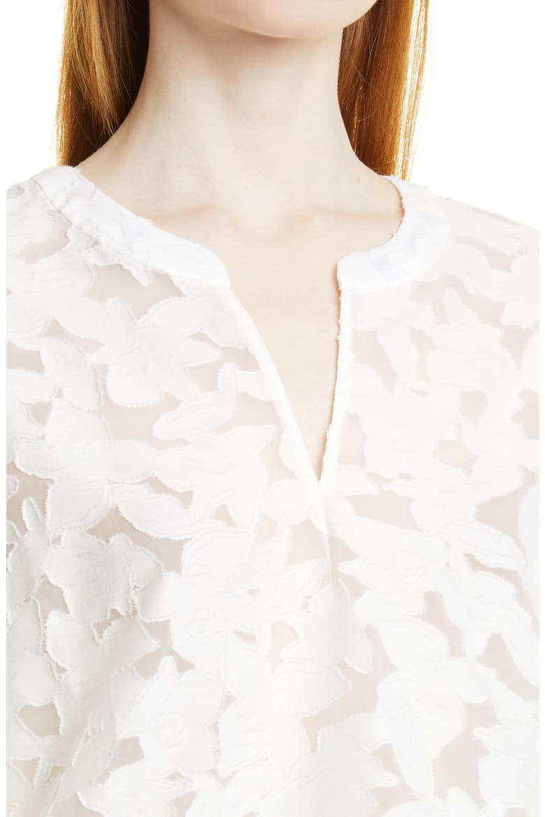 Sculptured Sleeve Top, Alternate, color, WHITE
