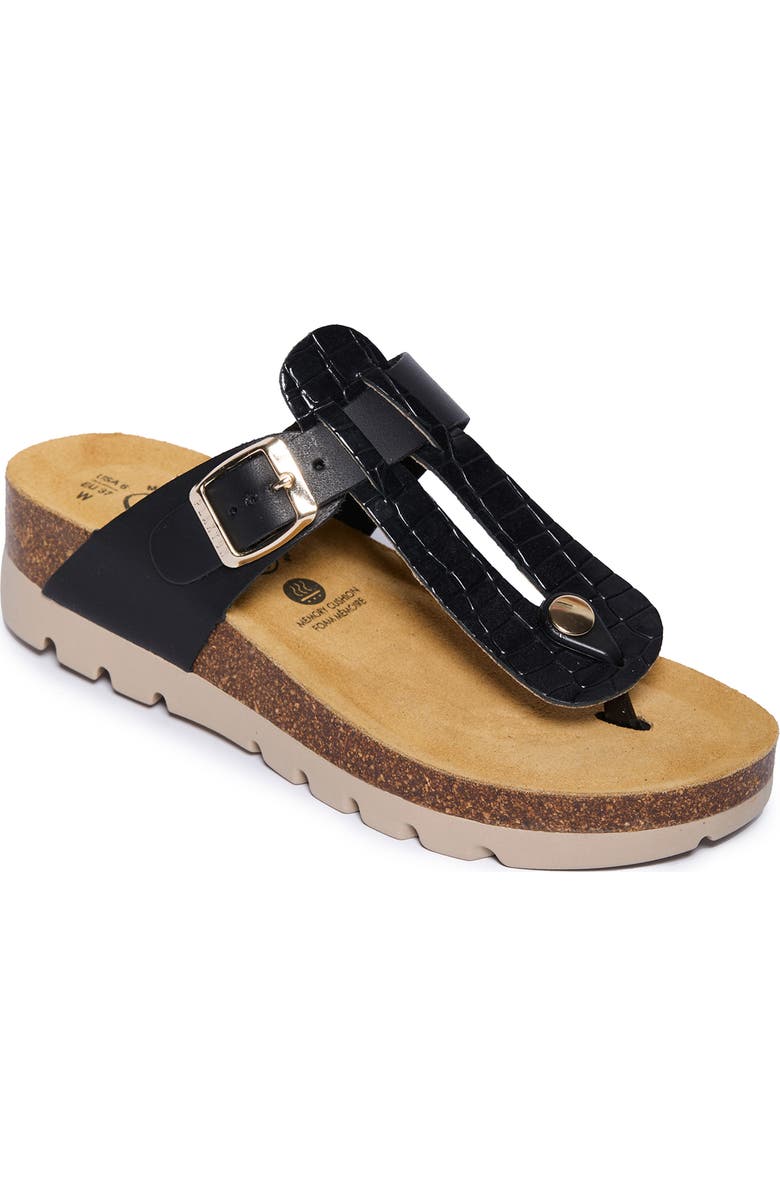 Plakton Carmella Slide Sandal, Main, color, Black