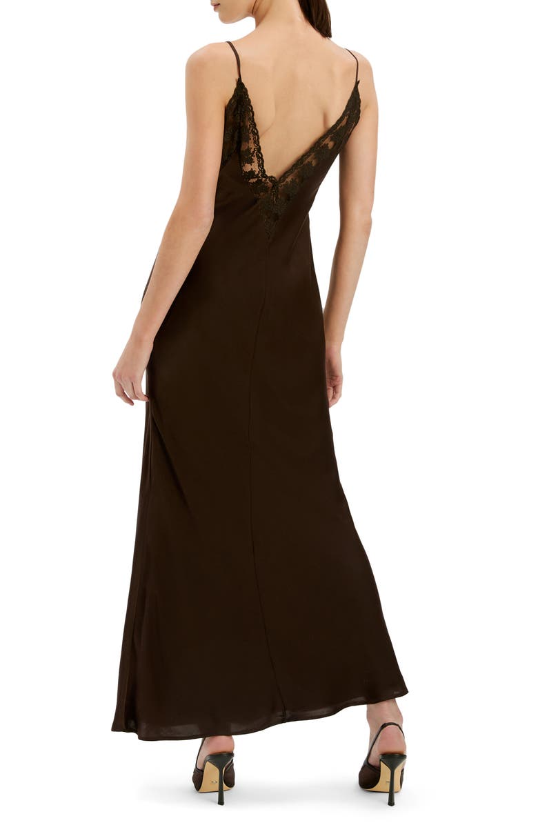 Bardot Bonita Maxi Slipdress, Alternate, color, Dark Chocolate