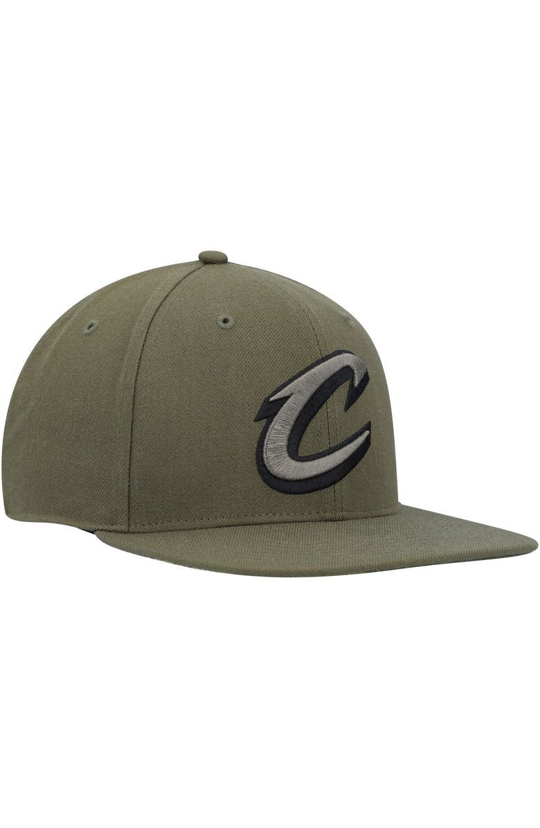 '47 Men's '47 Olive Cleveland Cavaliers Ballpark Camo Captain Snapback Hat, Alternate, color, 