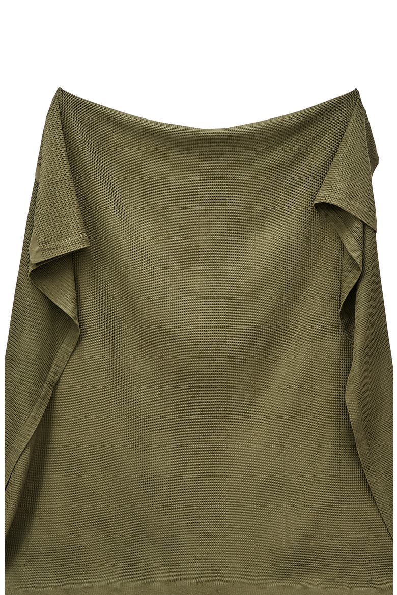 Soft Cotton All-Season Waffle Weave Throw Blanket, Alternate, color, OLIVE GREEN