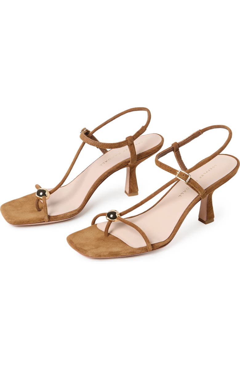 Loeffler Randall Triana Strappy Leather Sandal, Alternate, color, Cacao
