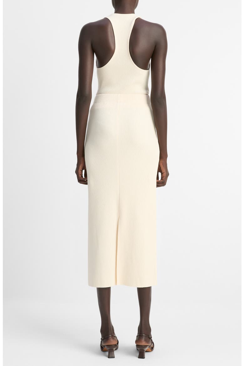 Rib Sweater Midi Skirt, Alternate, color, OAT SHELL