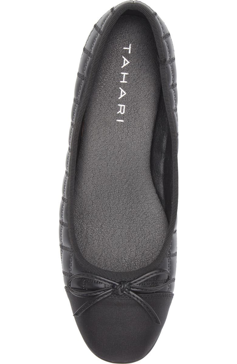 T Tahari Chateau Cap Toe Quilted Flat, Alternate, color,