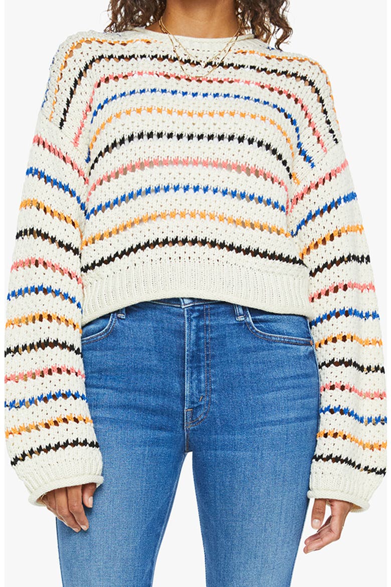 The Bell Sleeve Roll Neck Sweater, Main, color, SHE SELLS SEASHELLS