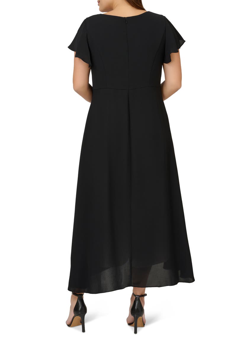 Crepe Overlay Jumpsuit, Alternate, color, BLACK/ IVORY