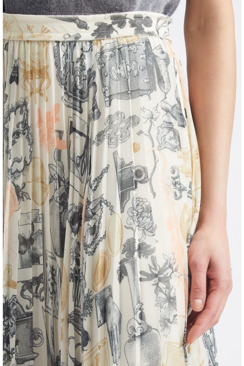 Knife Sunburst Pleated Midi Skirt, Alternate, color, EGG MULTI