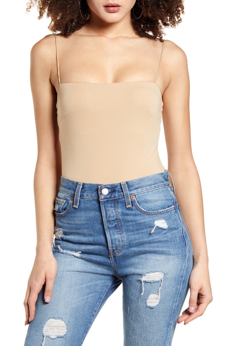 4SI3NNA Alexander Spaghetti Strap Thong Bodysuit, Main, color,