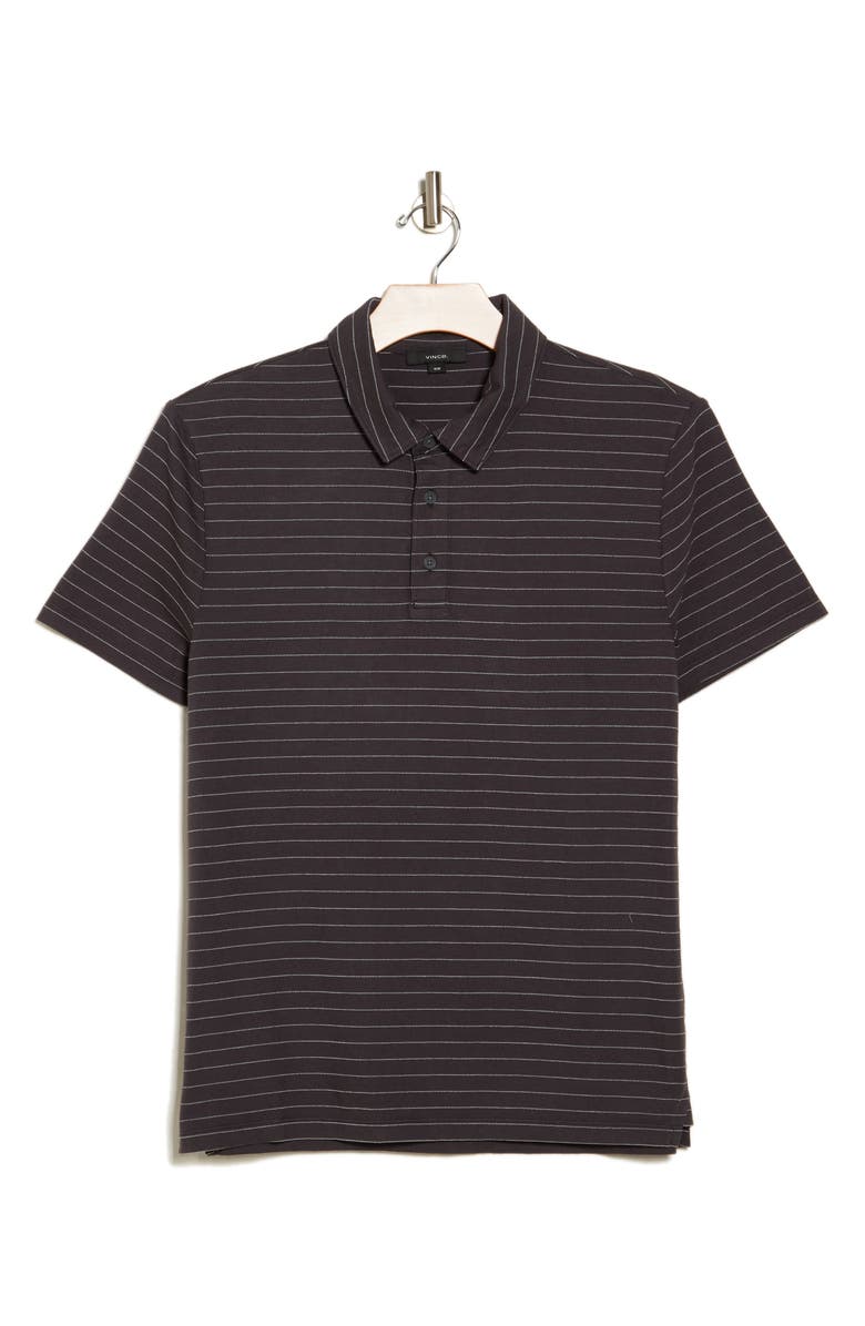Vince Garment Dyed Fleck Stripe Polo, Alternate, color,