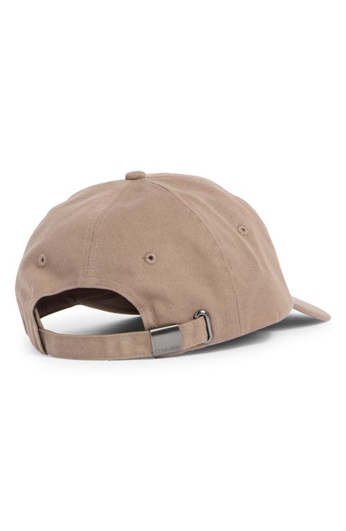 Calvin Klein Embroidered Patch Baseball Cap In Brown