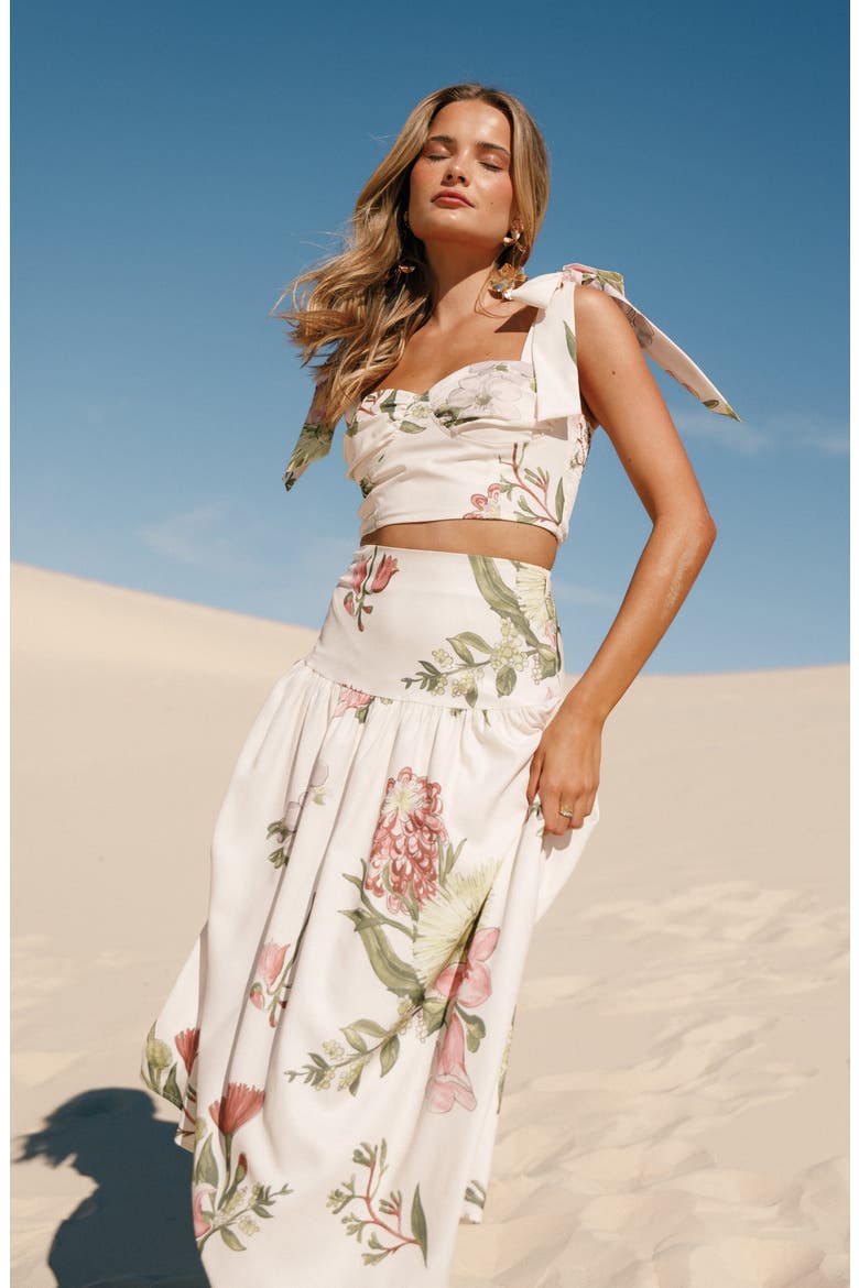 Kara Crop Top & Skirt Set, Alternate, color, NATIVE FLORA