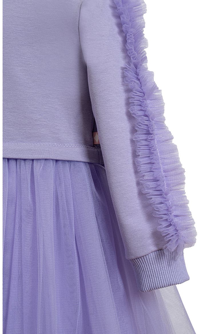 Ruffle Sweatshirt Dress, Alternate, color, Lilac Dream