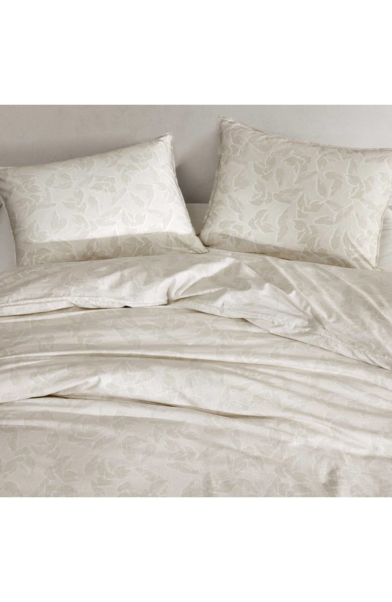 Calvin Klein Yellow Leaves 200 Thread Count Cotton Comforter & Shams Set, Alternate, color, Light / Medium Yellow