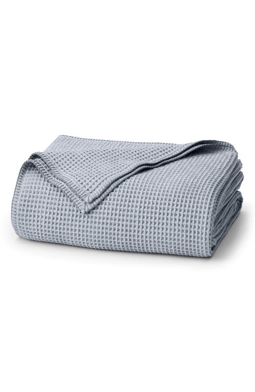Boll & Branch Waffle Cotton Bed Blanket, King/cali King In Blue