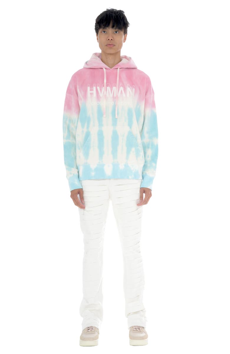 HVMAN Mars Slashed Bootcut Jeans, Alternate, color, White