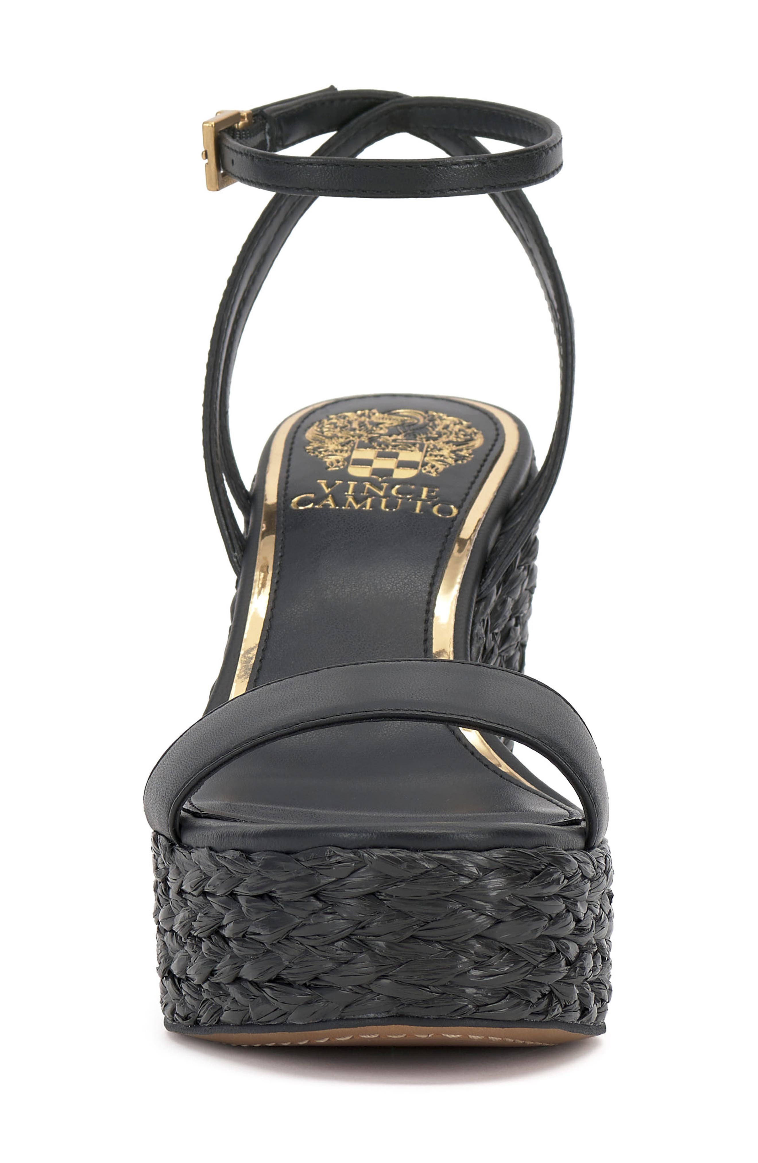 Vince Camuto Emrey Platform Wedge Sandal, Alternate, color, Black