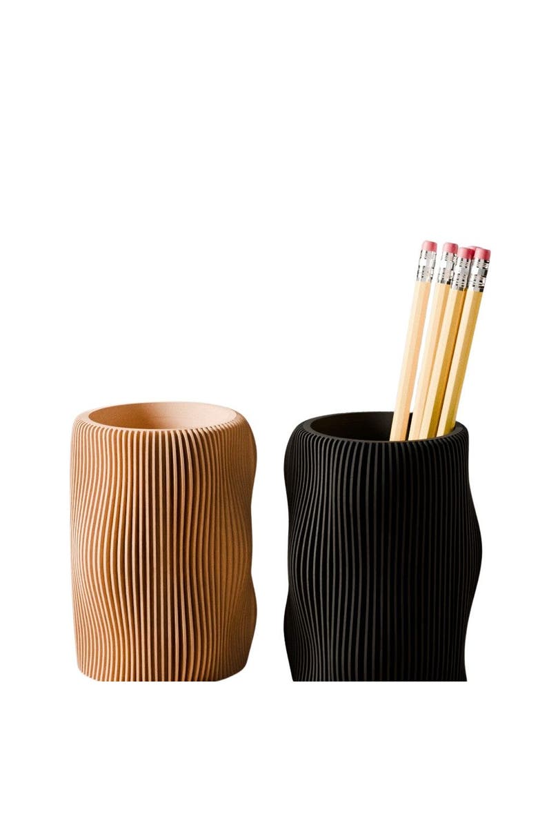 Modernized Pottery Bubbly Pencil Holder, Main, color, Midnight Black