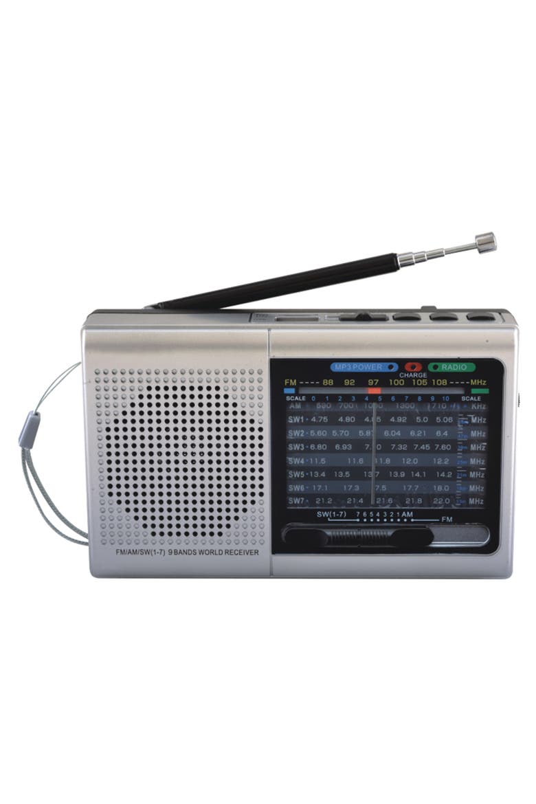 9 Band Radio with Bluetooth, Main, color, Silver