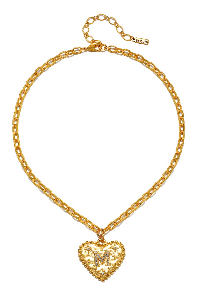 The Celeste Initial Pendant Necklace, Main, color, GOLD - M