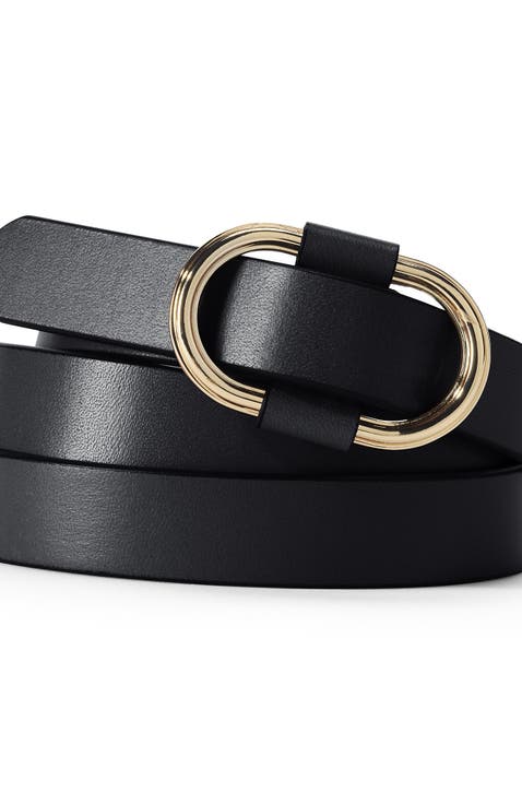 Adjustable Skinny Leather Belt