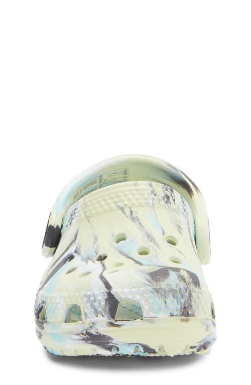 Crocs Kids' Classic Marbled Clog In Green