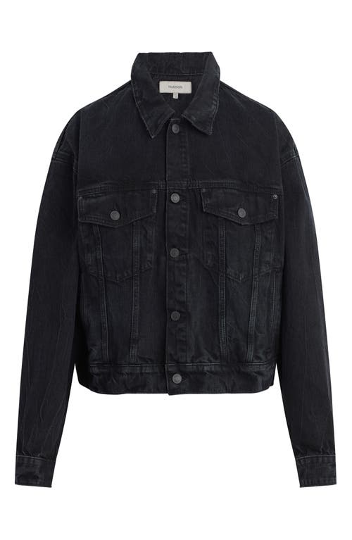 Hudson Jeans Brea Swing Trucker Jacket In Black
