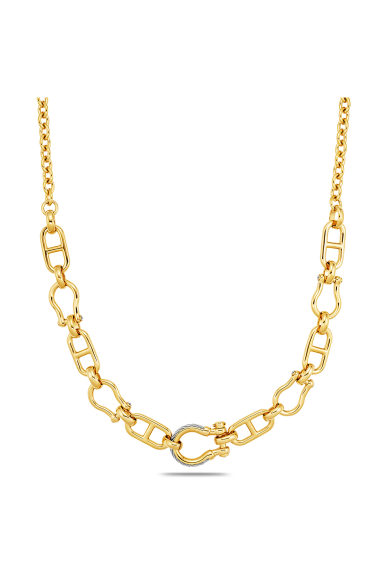 St. Tropez Mariner Necklace, Main, color, Yellow gold PVD