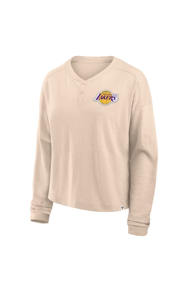 FANATICS Women's Fanatics Natural Los Angeles Lakers Boxed Out Drop Fashion Long Sleeve T-Shirt, Alternate, color, Natural