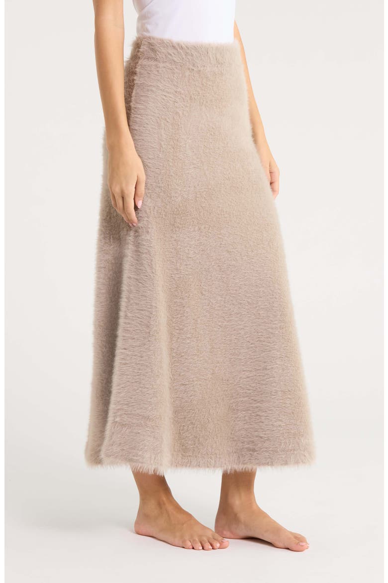 Mildie Plush Maxi Skirt, Alternate, color, OYSTER