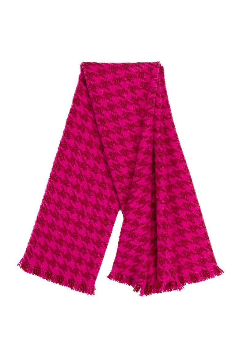 Southampton Home Naturally Weighted Houndstooth Throw, Alternate, color, Pink