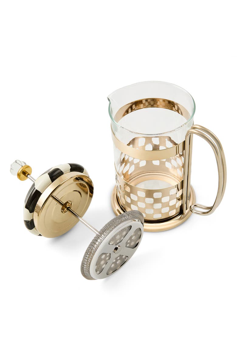 MACKENZIE CHILDS Courtly Check French Press, Alternate, color, Black