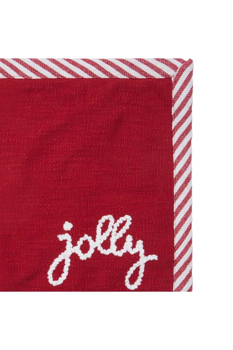 Jolly Tufted Placemats Set of 6, 14" x 20", Alternate, color, Red