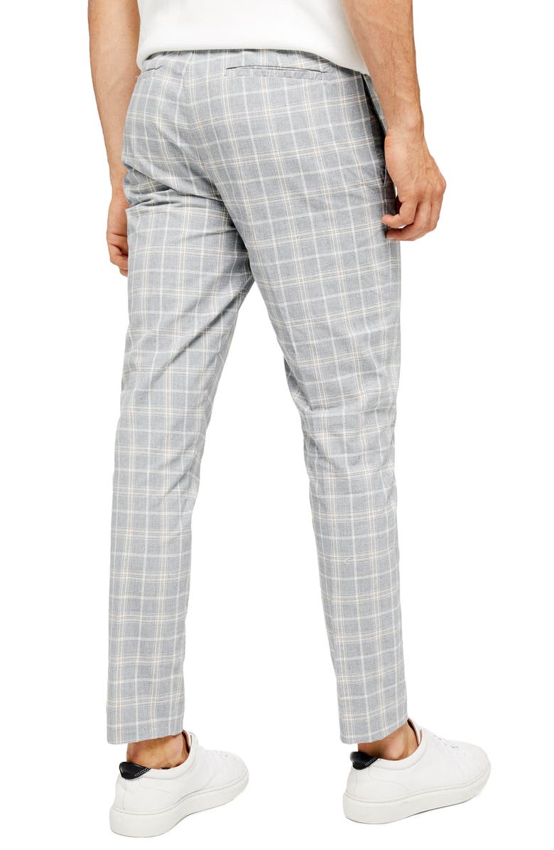 Topman Myth Check Skinny Fit Dress Pants, Alternate, color, 