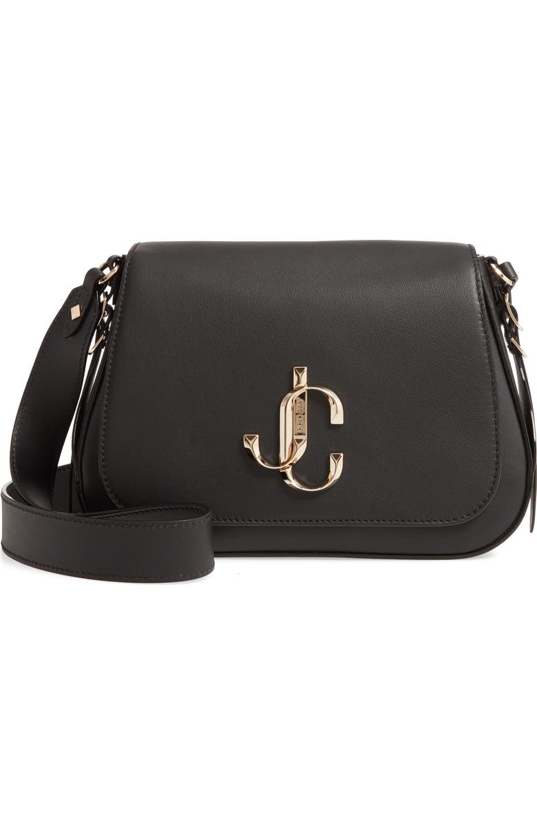 Jimmy Choo Varenne Leather Shoulder Bag, Main, color,