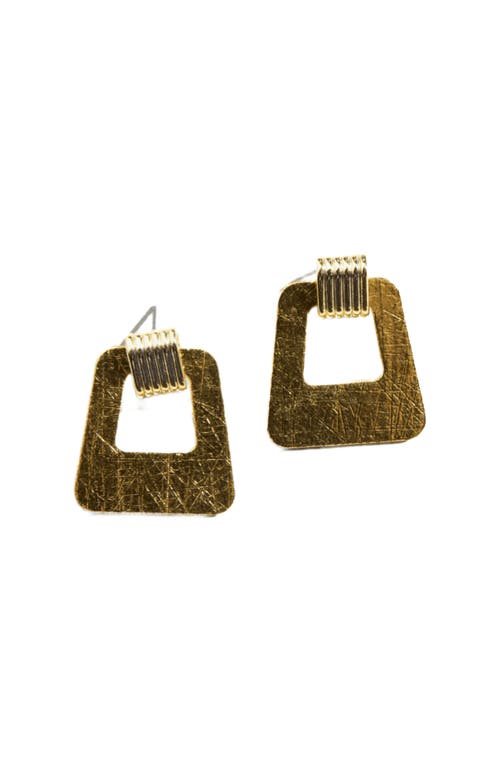 Nickel & Suede Avery Earrings in Vintage Gold  product