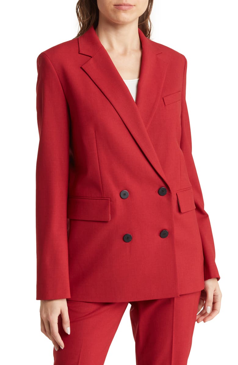 Theory Piazza Double Breasted Wool Blend Jacket, Main, color,