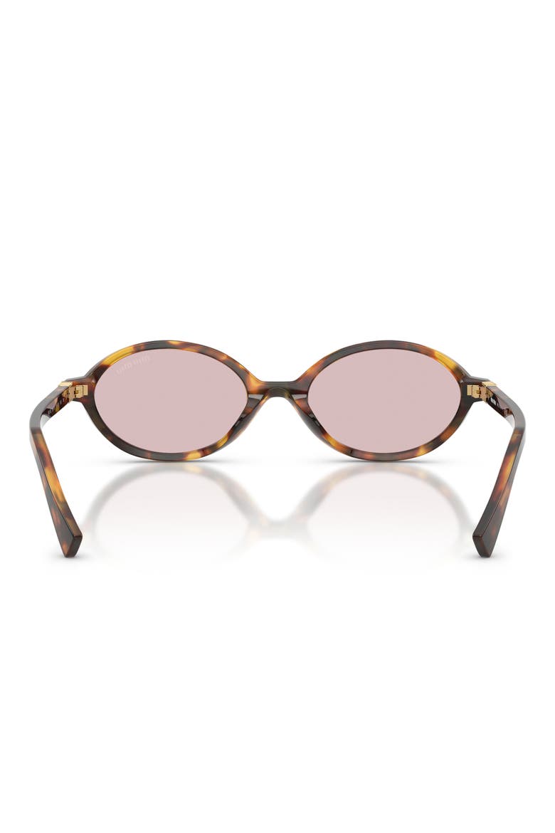 50mm Oval Sunglasses, Alternate, color, HONEY HAVANA / PINK