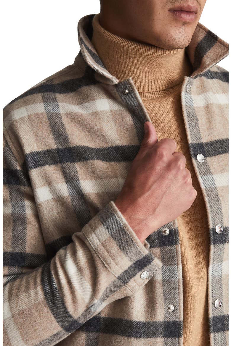 Marjon Plaid Shirt Jacket, Alternate, color, OATMEAL