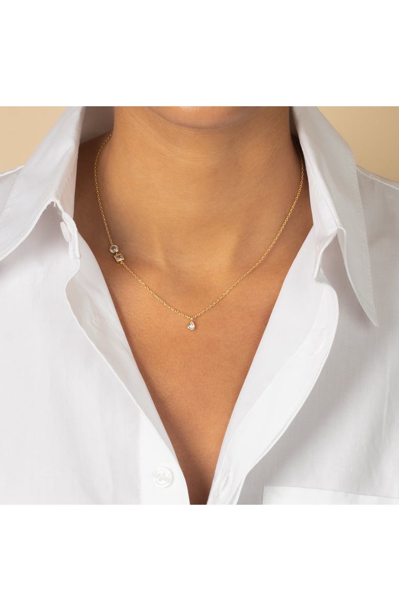 BY ADINA EDEN CZ Bezel Multi Shape Accented Pendant Necklace, Alternate, color,