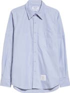 Thom Browne Straight Fit Cotton Oxford Button-Down Shirt