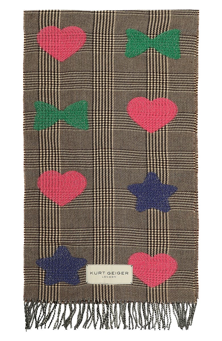 Kurt Geiger London Icon Scarf, Alternate, color, Black