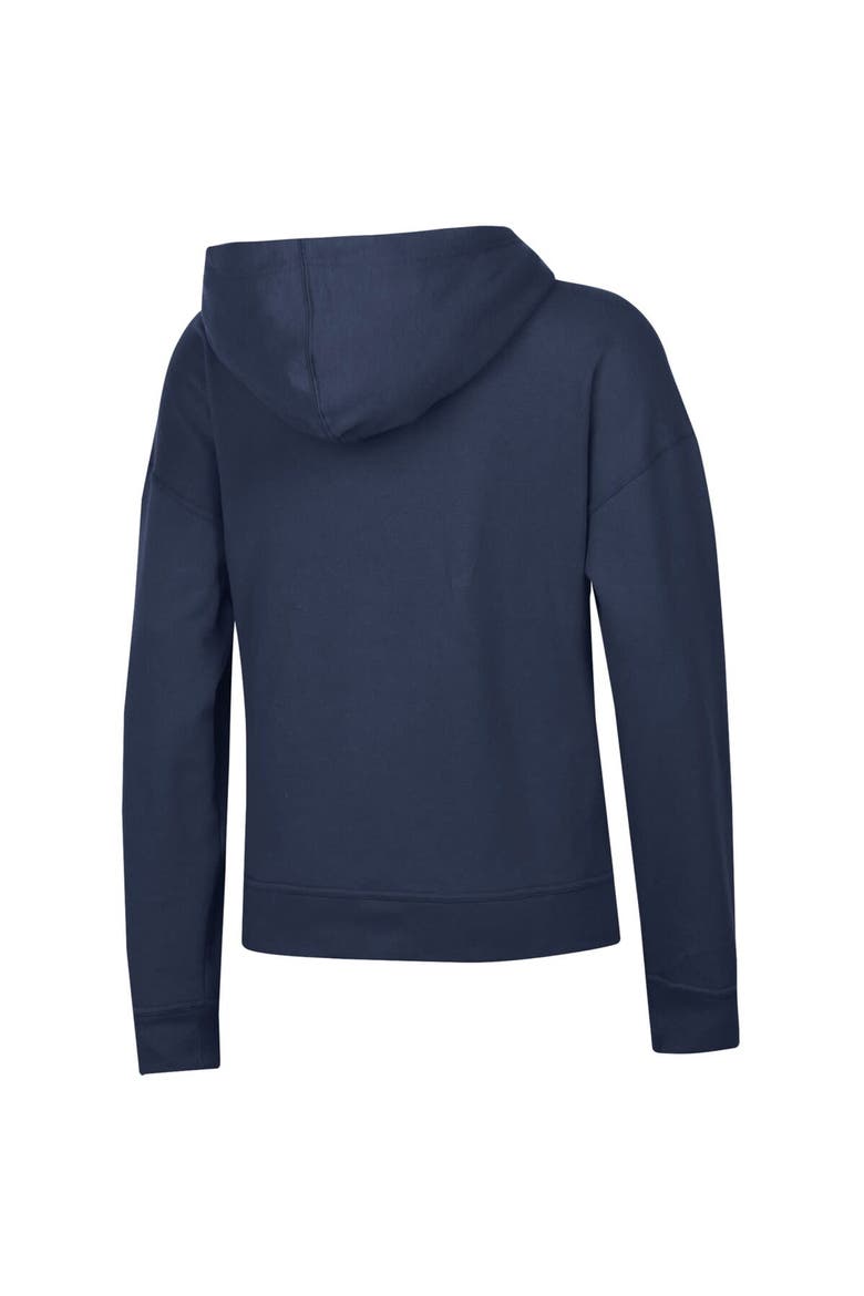 Women's Champion Navy Michigan Wolverines Powerblend Fleece Hoodie, Alternate, color, Navy