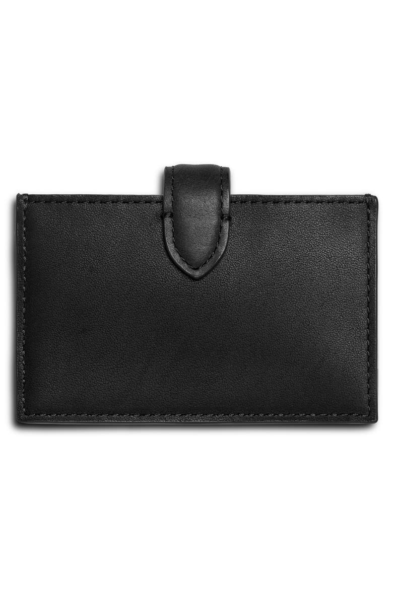 Accordion Leather Card Case, Alternate, color, BLACK