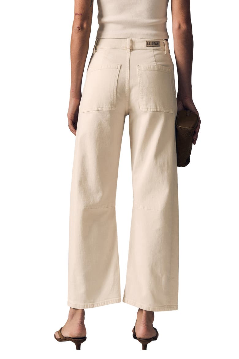 Frankie Studded Barrel Leg Jeans, Alternate, color, BONE
