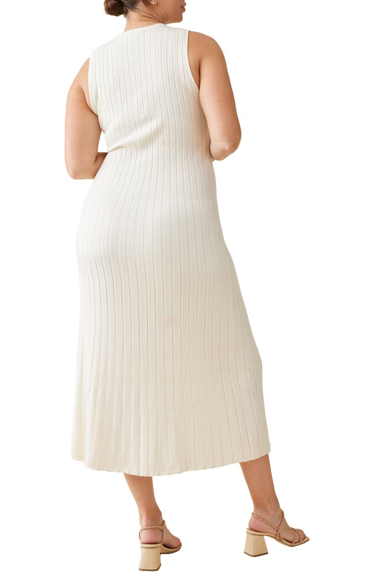 Sleeveless Maternity Sweater Dress, Alternate, color, IVORY