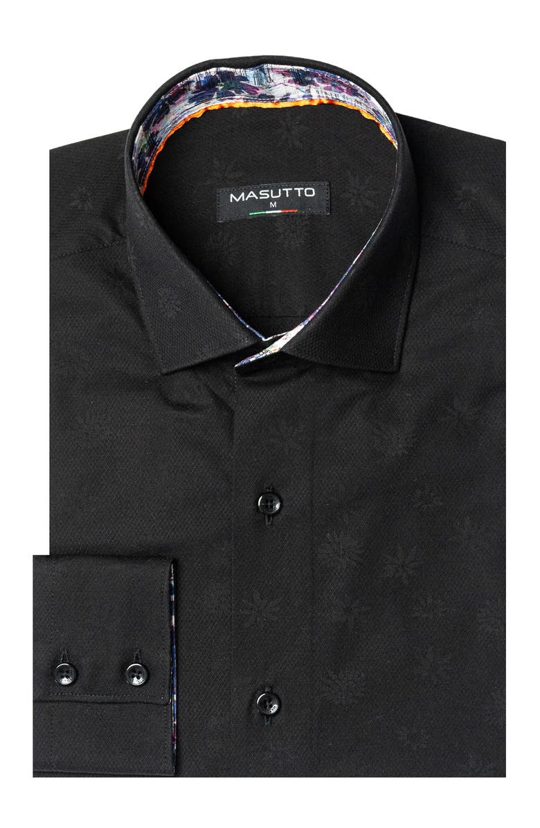 MASUTTO Dana Button Down Long Sleeve Shirt, Main, color, Black