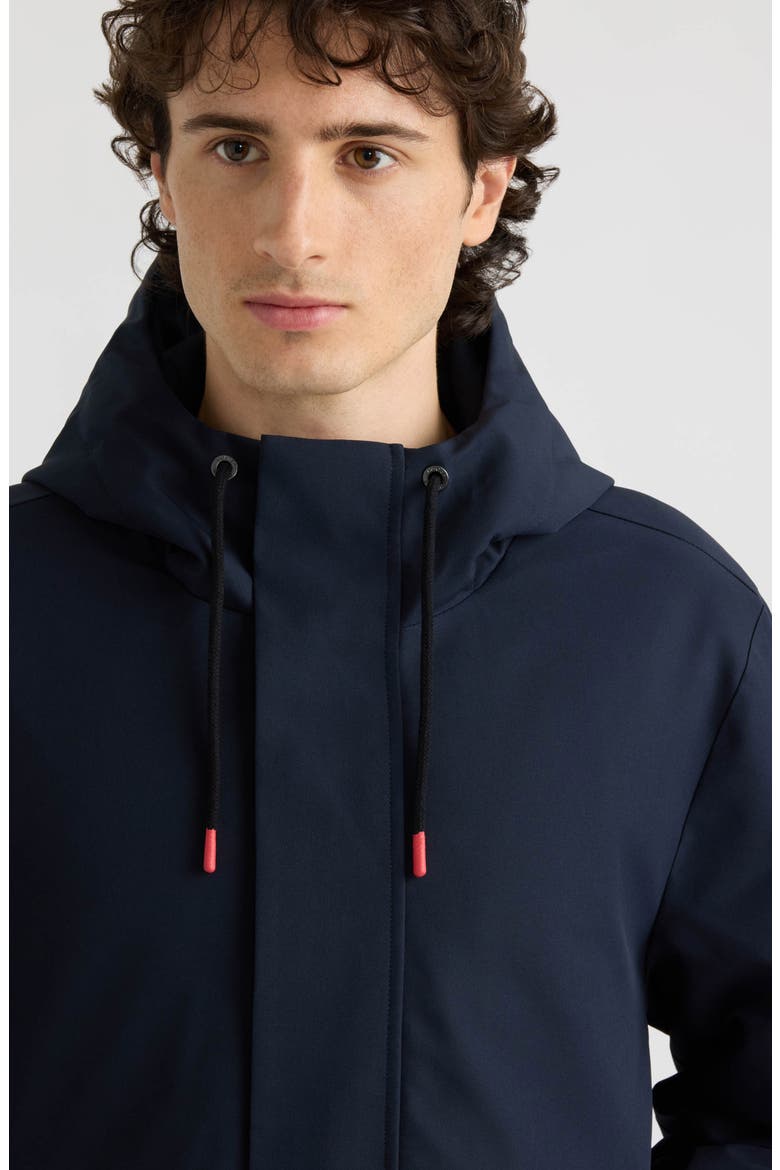 Clifton Water Resistant Hooded Jacket, Alternate, color, SALUTE NAVY